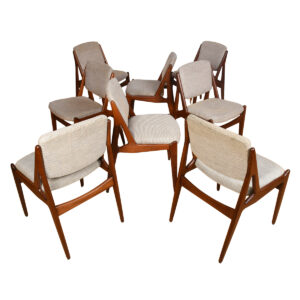 Arne Vodder Set of 8 PIVOT-BACK Danish Teak Dining Chairs
