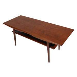 Bi-Level Teak Coffee Table w Classic Danish Design — Wow!