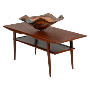 Bi-Level Teak Coffee Table w Classic Danish Design — Wow!