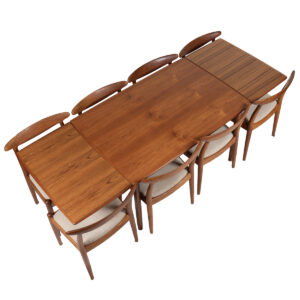 Super-Slim (48″ x 32″) Danish Teak Expanding Dining Table