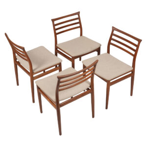 Set of 4 Erling Torvits for Sorø Stolefabrik Danish Teak Dining Chairs