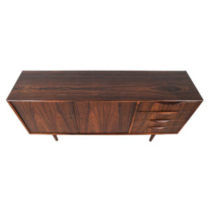 Danish Modern Rosewood 59″ Sideboard with Sensual Pulls