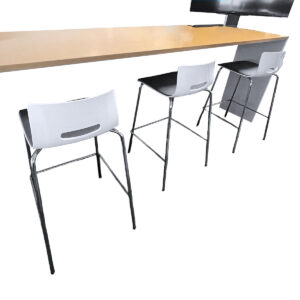 Allermuir White + Grey Counter Height Stools