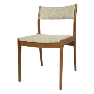 Danish Teak Set of 6 Upholstered Dining Chairs by Uldum Mobelfabrik