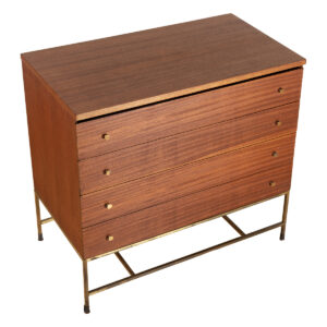 Paul McCobb 4-Drawer Dresser by w. Brass Base