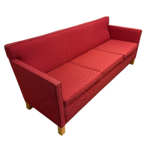 Krefeld 3-Seat Sofa by Ludwig Mies van der Rohe | Knoll Studios c. 2015 in Red