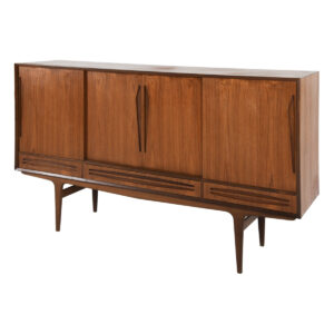 Danish Modern Highboard w Dry Bar in Teak