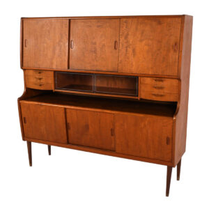 Amazing Danish Teak Double-Decker Highboard w. All the Bells + Whistles
