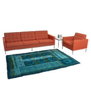 Florence Knoll “Relaxed” 3-Seat Sofa Floating on Slender Chrome Legs