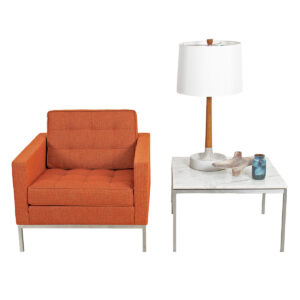 Florence Knoll “Relaxed” Lounge Chair on Slender Chrome Legs
