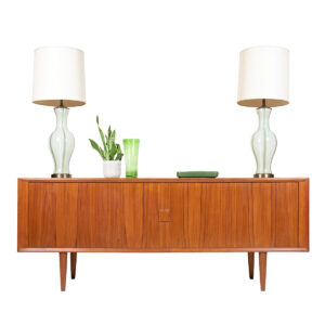 Tambour Door Sideboard — 80″ in Danish Teak