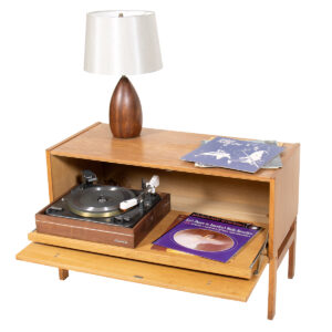 Aksel Kjersgaard Danish Modern Oak Minimalist Media | Vinyl Cabinet