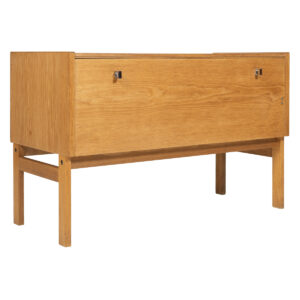 Aksel Kjersgaard Danish Modern Oak Minimalist Media | Vinyl Cabinet