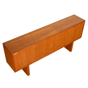 Danish Teak Display Top w. Glass Doors — Use Atop a Sideboard or Freestanding