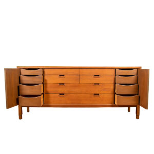 72” MCM Walnut Dresser | Credenza w 14 (Count ‘em!) Drawers of Storage by Janus