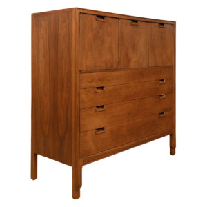 Valet Dresser — Tall Walnut Gentleman’s Chest by Janus