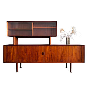 90″ Tambour Door Sideboard | Room Divider + Separate Optional Display Top