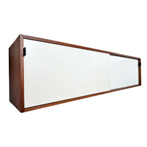 Florence Knoll 123 W-1 Mid Century Walnut Wall Mounted Credenza