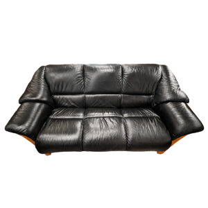 Ekornes Stressless Oslo 3-Seat Sofa in Sumptuous Black Leather