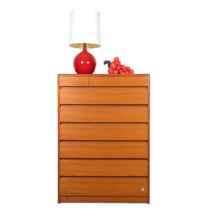 Danish Teak 9-Drawer Highboy Dresser