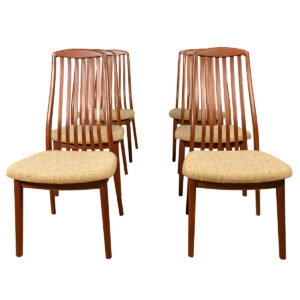 Set of 6 Danish Modern Teak Dining Chairs w. Lumbar Support
