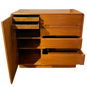 Danish Modern Teak Storage | Gentleman’s Chest | Dresser w. Rounded Edges