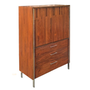 American Modernist Tallboy | Gentleman’s Chest | Bar Cabinet in Walnut