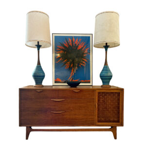60” Lane “Perception” Mid Century Modern Walnut Sideboard | Dresser
