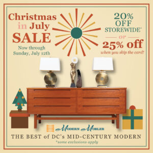 Christmas in July Weekend Sale — Thru Sunday, July 12th: Take 20% to 25% OFF!