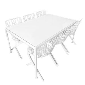Knoll “1966 Dining Table” (60×38) Iconic Indoor | Outdoor Porcelain-Enamel