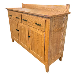 60” Mission Style Amish Handcrafted Storage Serving Cabinet