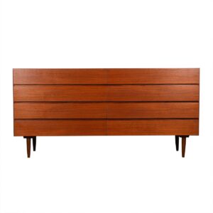 72″ Danish Modern Teak Dresser w. 8 Drawers #2