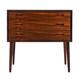 Diminutive Danish Rosewood 3-Drawer Hallway Chest | Compact Dresser