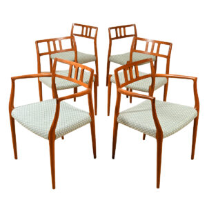 Set of 6 Teak Dining Chairs by Niels Moller (Model #64 + #79)