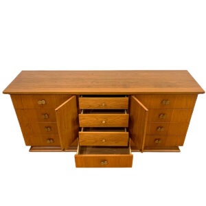 Striking 72” MCM Walnut Dresser | Credenza w 12 Drawers of Storage!