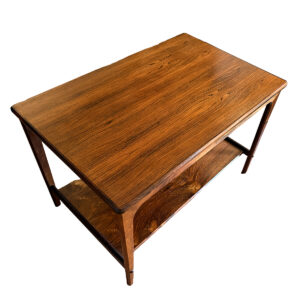 Danish Rosewood Accent Table | Coffee Table w. Shelf