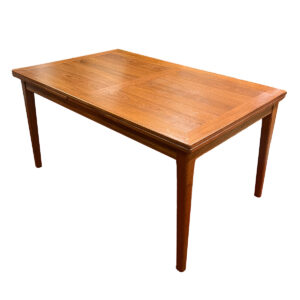 Cross-Grain Dining Table — A Mid-Size Danish Modern Teak Expanding Rectangle